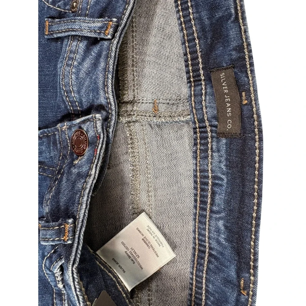 Silver Jeans Co. Suki Skinny Womens 16x31 Blue Denim Curvy Fit Mid Rise Western